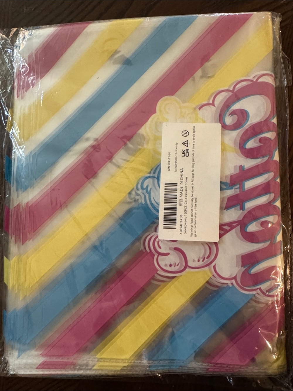 Cotton Candy Bags- Pastel Stripe Assortment (Pink, Yellow, Blue)